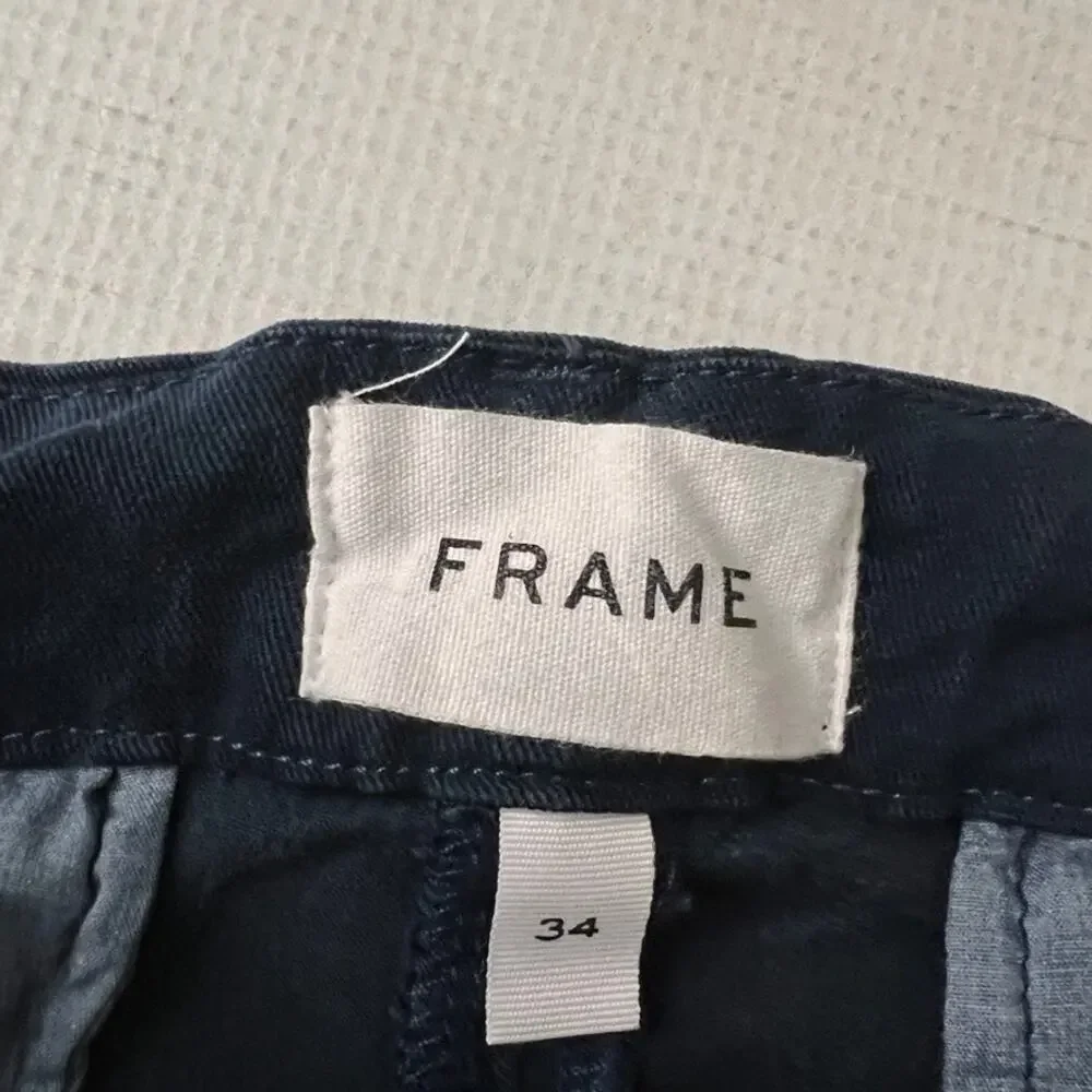 FRAME‎ L'Homme Slim Brushed Twill Pants Navy Men Size 34